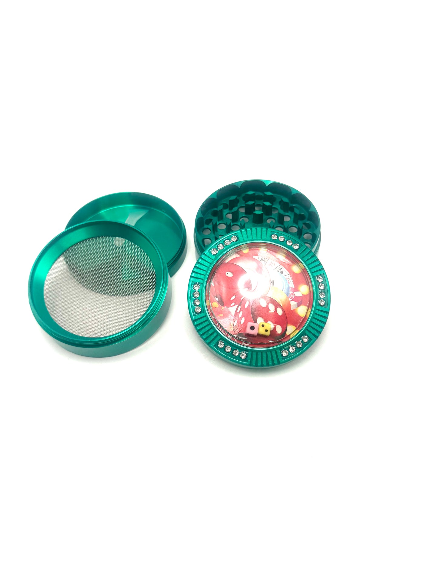 Green Las Vegas Dice Herb Grinder