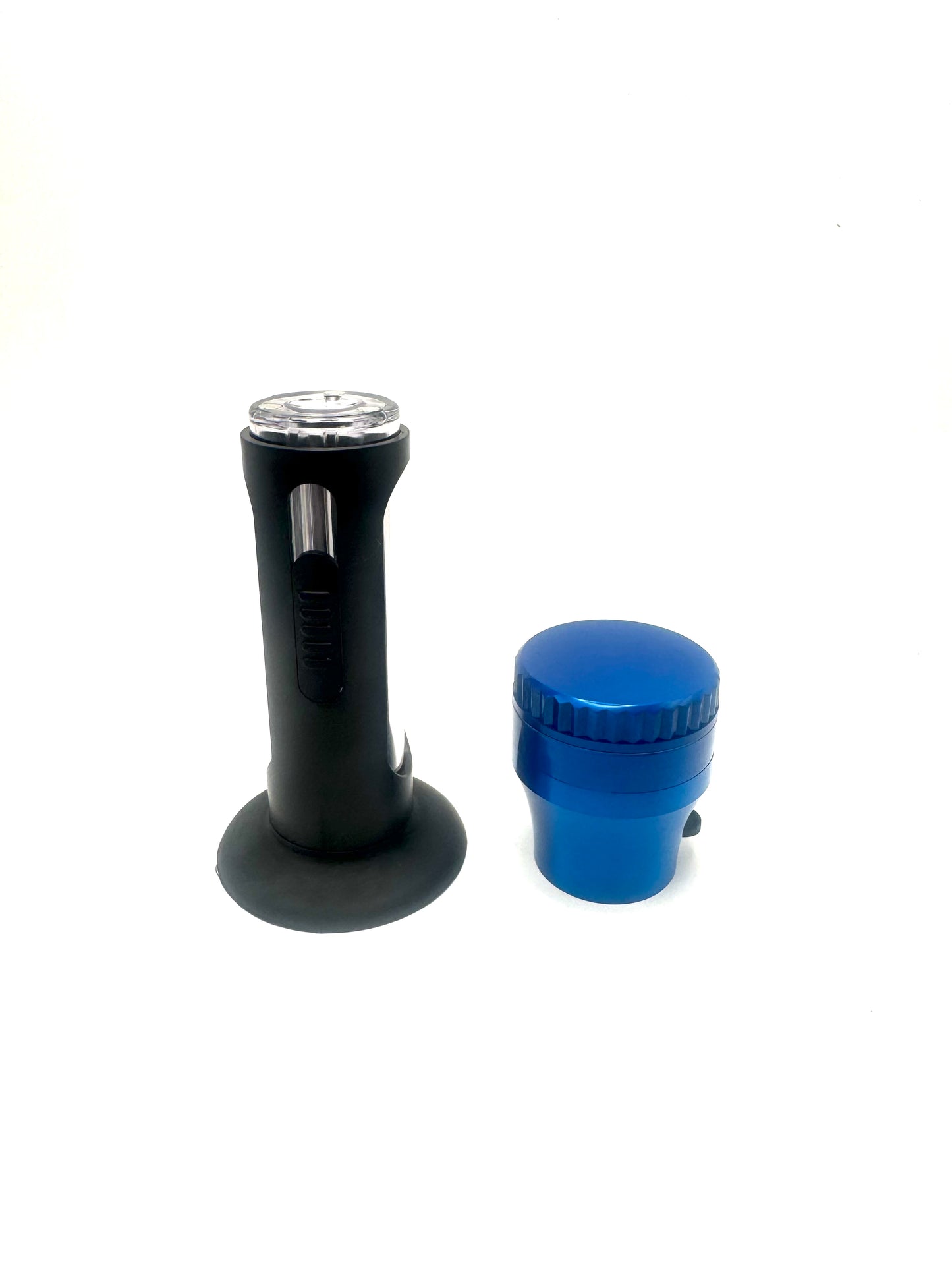 Blue Torch-Style Herb Grinder with Viewing Window