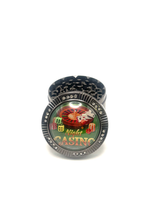 Night Casino Herb Grinder with Rhinestone Accents