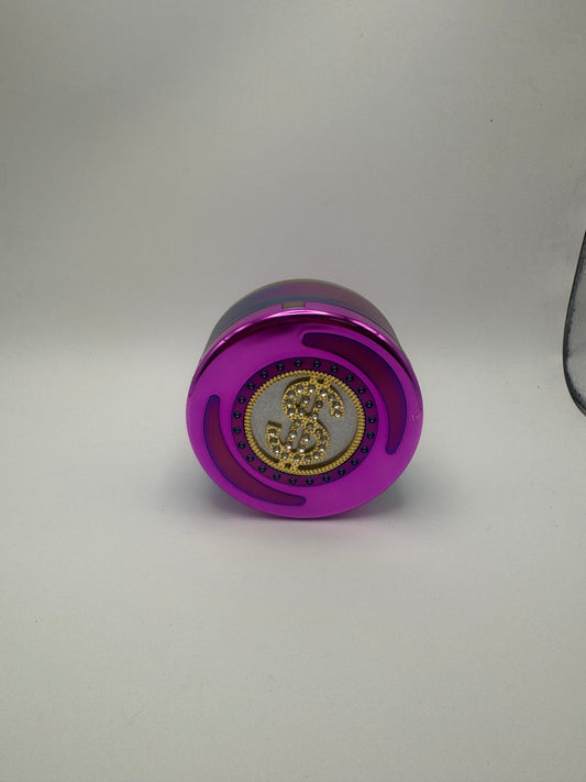 Dollar Sign Multicolor Herb Grinder with Rhinestone Accents