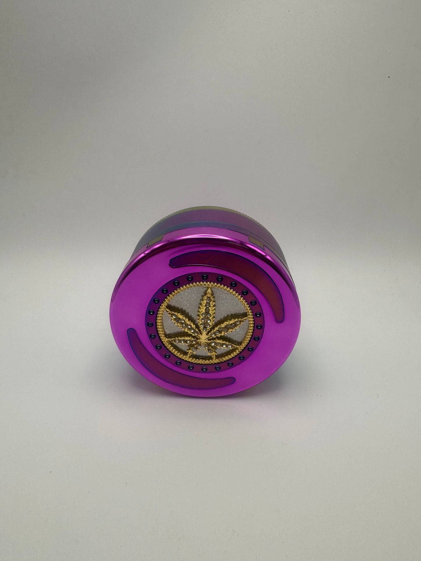 Multicolor Herb Grinder with Rhinestone Accents