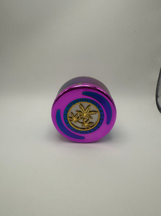 Multicolor Herb Grinder with Rhinestone Accents